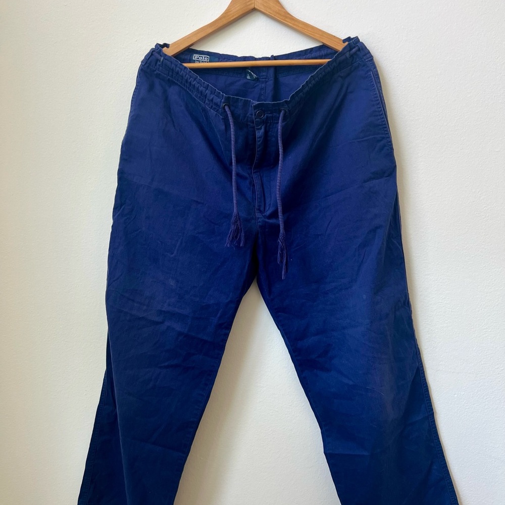 Ralph Lauren Indigo Navy Blue Nautical Beach Pants